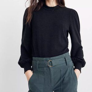 Madewell Puff-Sleeve Mockneck Top